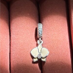 Pandora Elegant Silver Orchid Pendant